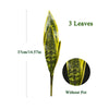 Three artificial snake plant leaves, 37cm long, shown without a pot.