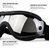 Schwarze Anti-UV Hundegoggles mit HD-Linsen, winddichter Schutz und UV-Schutz