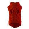 Pull de chien en tricot couleur orange pour petit chien.