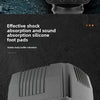 Close-up of silicone foot pads and a pump component for shock absorption and sound absorption.