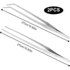 A set of two stainless steel aquarium tweezers, measuring 27cm or 10.62in each.