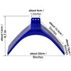 A blue plastic bird rest stand with dimensions of about 4cm by 20cm.