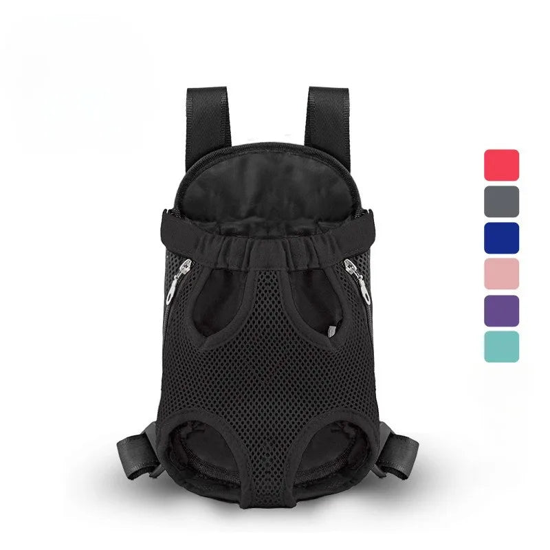 Sac à dos respirant noir pour animaux de compagnie, conçu pour chiens et chats