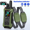 Grilliger Fernbedienungs-Hundetrainer mit Dual-Batterie-Anzeige und verschiedenen Modi.