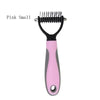 Pink small stainless steel dematting comb for cats and dogs