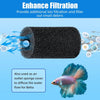 Éponge filtrante cylindrique noire pour améliorer la filtration et diffuser le flux d'eau pour un poisson Betta.
