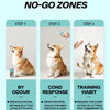 Three-step process for setting up no-go zones using odour, cond response, and training habit with a cat