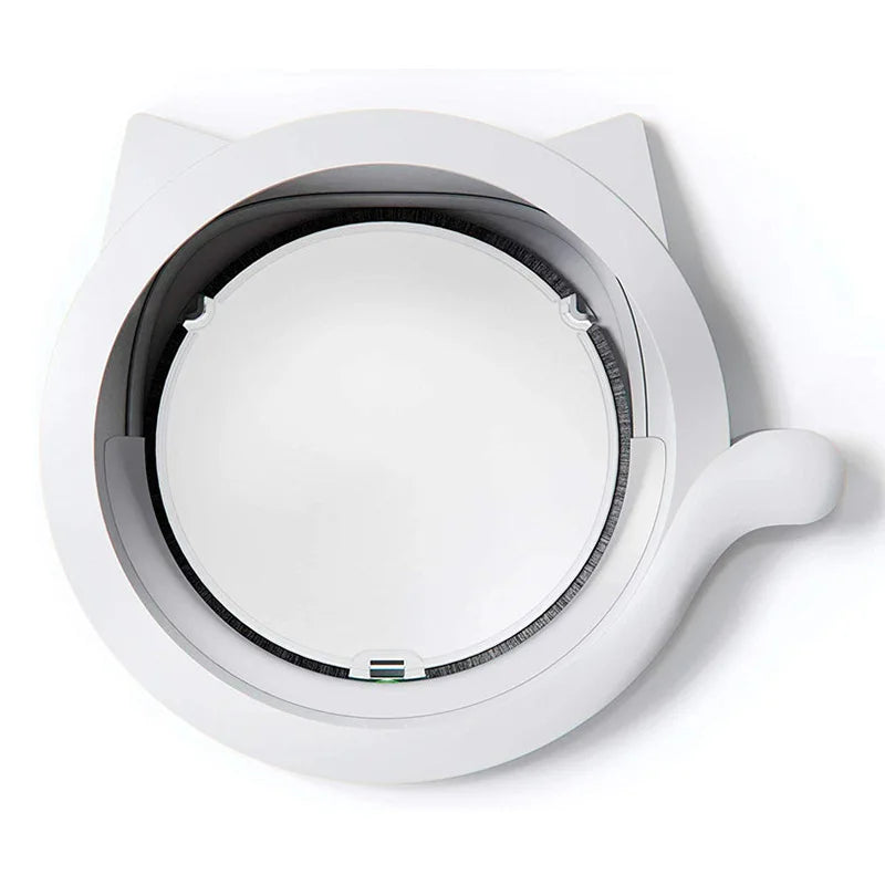 Panneau de porte pour animaux (chiens et chats) blanc à verrouillage à quatre voies avec ouverture circulaire.