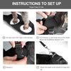 Instructions montrant comment installer un harnais ajustable pour chiens et chats.