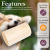 Brosse en bois pour la dégiflage d'un chien, montrant un nettoyage facile et un retrait efficace de la fourrure.