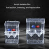 Clear acrylic isolation box for fish breeding and reproduction with internal compartments