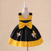 Robe tutu pour filles, jaune, avec abeille, présentée sur mannequin