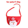 Bolsa transportadora de mascota de tela roja con diseño de cara de Santa para mascotas menores a 7.5 kg