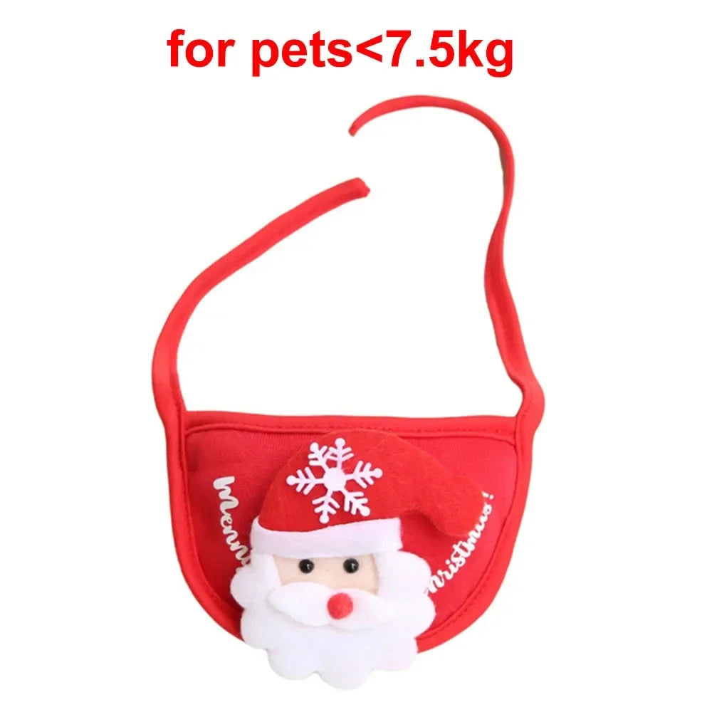 Bolsa transportadora de mascota de tela roja con diseño de cara de Santa para mascotas menores a 7.5 kg