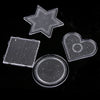 A collection of precision hama beads shapes including a star, heart, and circle, displayed on a black background.