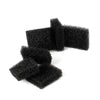 A black premium cat water filter set consisting of several porous filter blocks.