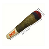 A long, cylindrical dog chew plush toy with a dark green body and a reddish-brown tip, measuring 24cm long.