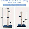 Zwei Größen von MECOOL Katzenkratzbäumen, eine 34 Zoll und eine 22 Zoll, aus Sisofaserseil.