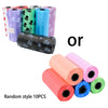A collection of 10 assorted colored cat litter scoops and poop pick-up tools in various plastic and silicone designs.