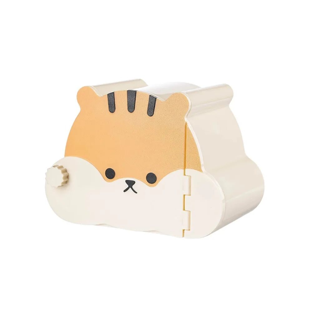 A light beige and white cartoon hamster hideout house with a viewing window.
