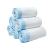 Rouleaux de sacs à nœuds extra épais en litter, emballage blanc et bleu clair