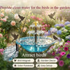Außen-Sollbirdbeckenbrunnen mit mehrstufigem Wasserfeature, das Vögel in einem Garten anzieht.
