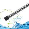 A waterproof LED aquarium light kit with multiple bright lights is shown above splashing water.