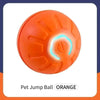 Orangeiges Hundespielballspielzeug mit Rillen und leuchtender Lichtfunktion