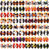 Halloween pumpkin print dog hair bows with rubber bands