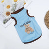 Light blue pet vest with a teddy bear graphic and the text Good Day Forever