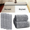 Reusable microfiber mop pads and a flat mop with a spinning head shown for dry or wet cleaning