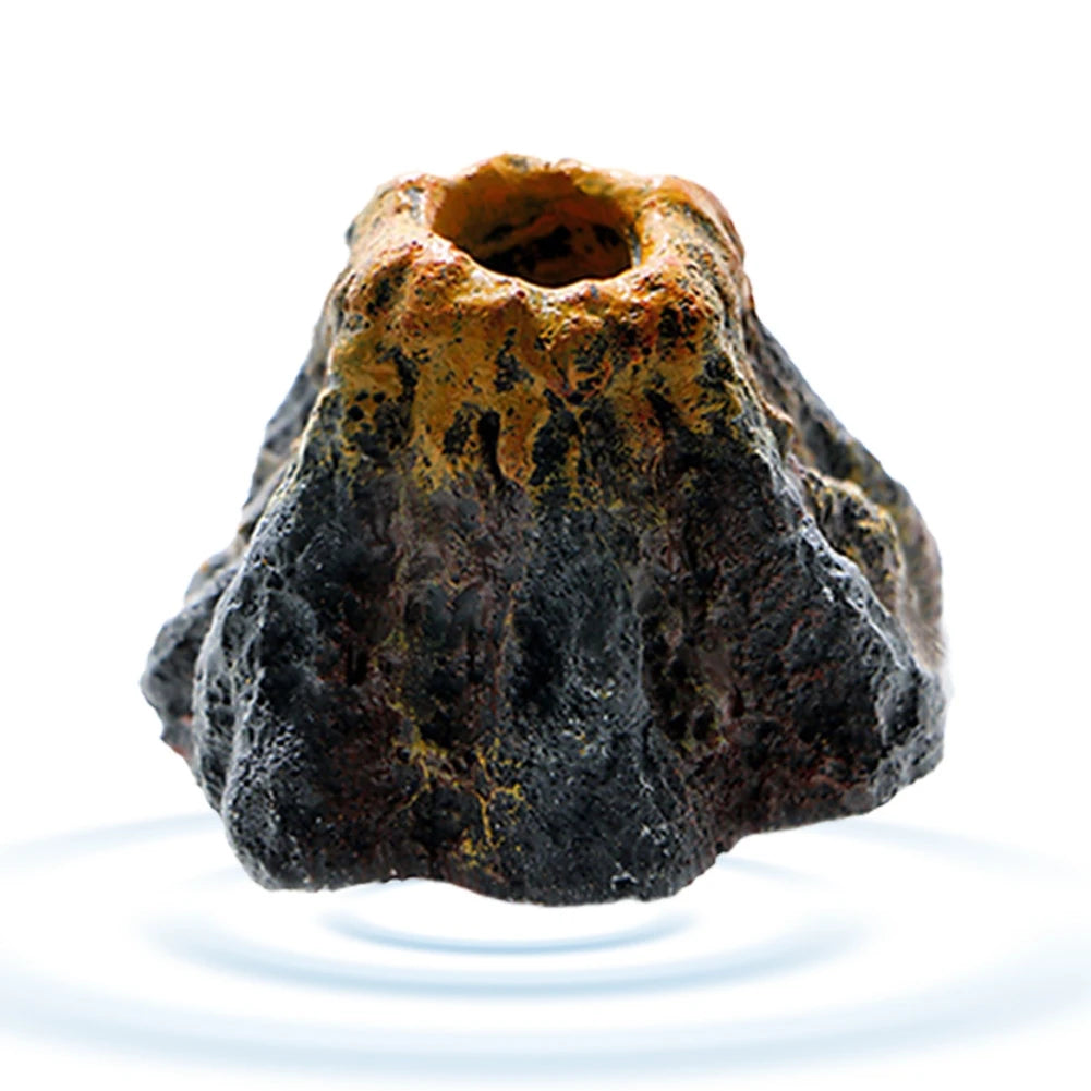 A porous, brown and black natural stone resembling a volcano or bubble structure.