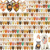 A collection of 100 donut print dog bandanas featuring various holiday patterns and designs.