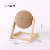 L-type-M cat scratching ball toy with sisal rope and wooden base