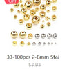 30-100 pieces of 2-8mm stainless steel wing charms for jewelry making