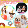 A collage showing a girl, a dog wearing a donut bandana, and a child, promoting a perfect donut costume for pets.