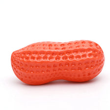 An orange, textured pet chew toy designed for dogs.