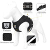 Black adjustable mesh dog vest harness with safety buckle and leash connector