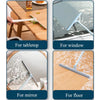A silicone-held 360° rotating squeegee used for cleaning tabletops, windows, mirrors, and floors.