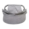 A gray knitted baseball cap designed for large dogs.