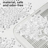 Clear plastic beads for a dual-layer cat litter mat with an anti-slip base