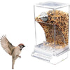 Nourriceur automatique en acrylique transparent avec plateforme rotative pour perruches