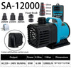 SA-12000 submersible water pump with various sized knobs and power specifications