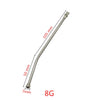 Stainless steel bird feeding syringe with a 105 mm length and 7 mm tip.