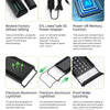 Set an Aquarien-LED-Lichter mit Funktionen wie Werkseinstellungen, Netzadapter und Speicherfunktion.