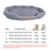 A gray orthopedic dog bed for small to large dogs with a removable cover.