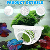 White mesh hammock for betta and shrimp aquarium decor floats on the water surface