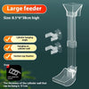 Transparent acrylic cylinder hanging feeder with suction cup fixation for fish food