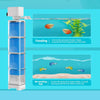 Pompe à air pour aquarium submersible à plusieurs niveaux, pour aération d'eau, démontrant les fonctions d'alimentation et de