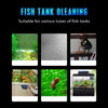 Ensemble d'outils pour nettoyer des aquariums, comprenant un outil de brossage et divers accessoires de nettoyage.